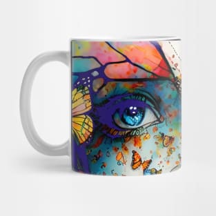 Butterfly Princess No. 2: Perfection is Overrated on a Dark Background Mug